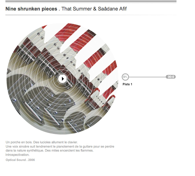 Player pour Nine Shrunken Pieces de That Summer et Saâdane Afif
