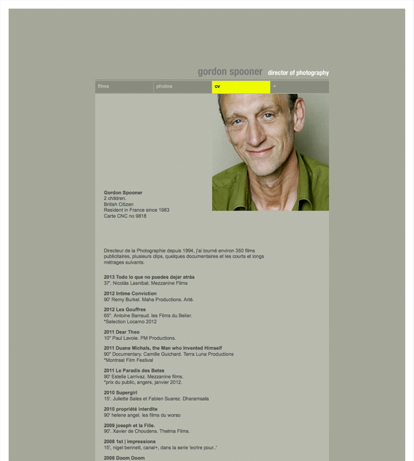 Biographie de Gordon Spooner