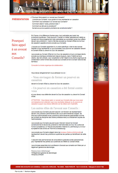 Page de contenu